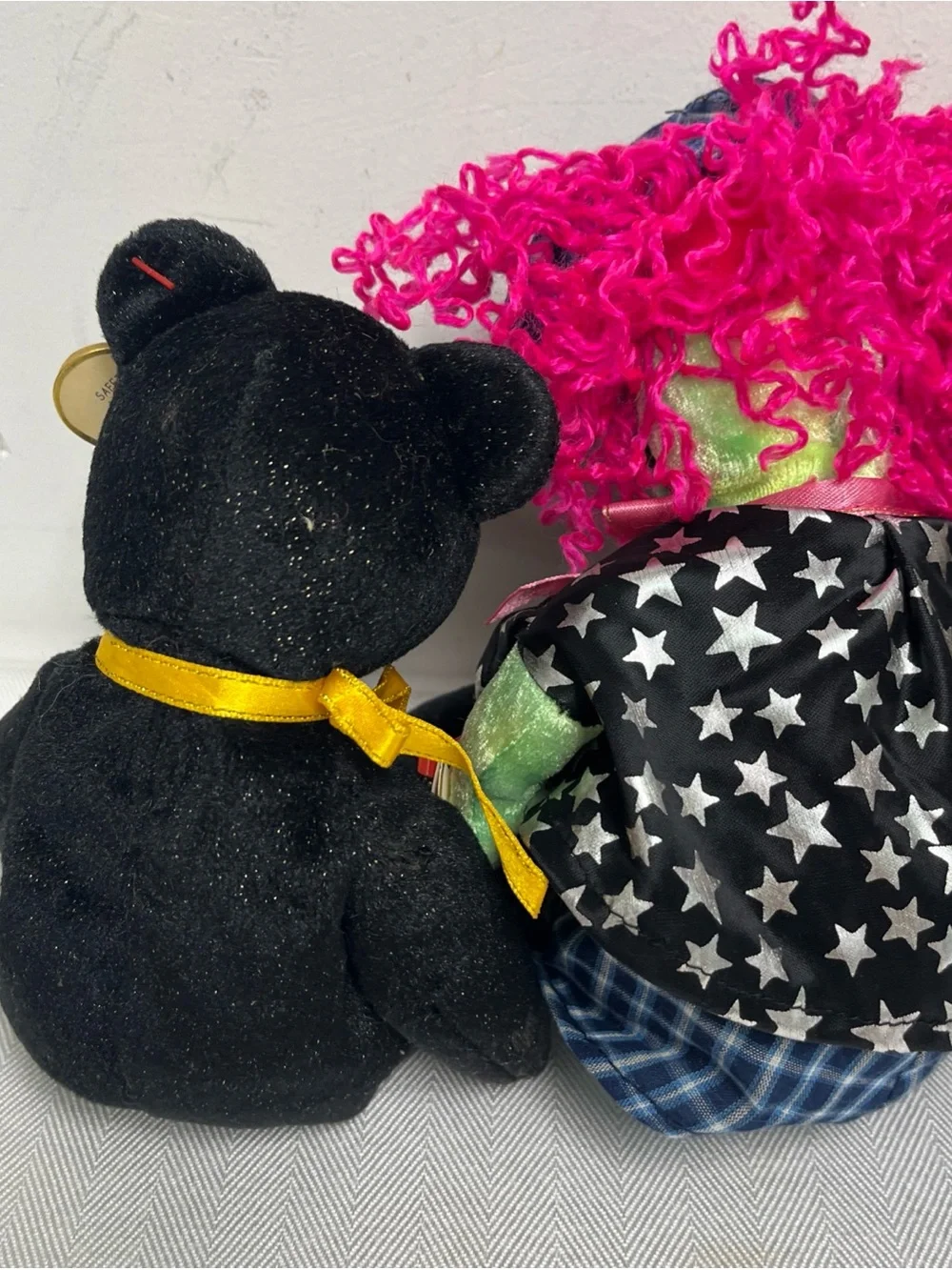 Ty Beanie Babies Halloween plush lot cat skeleton pumpkin bear Witch